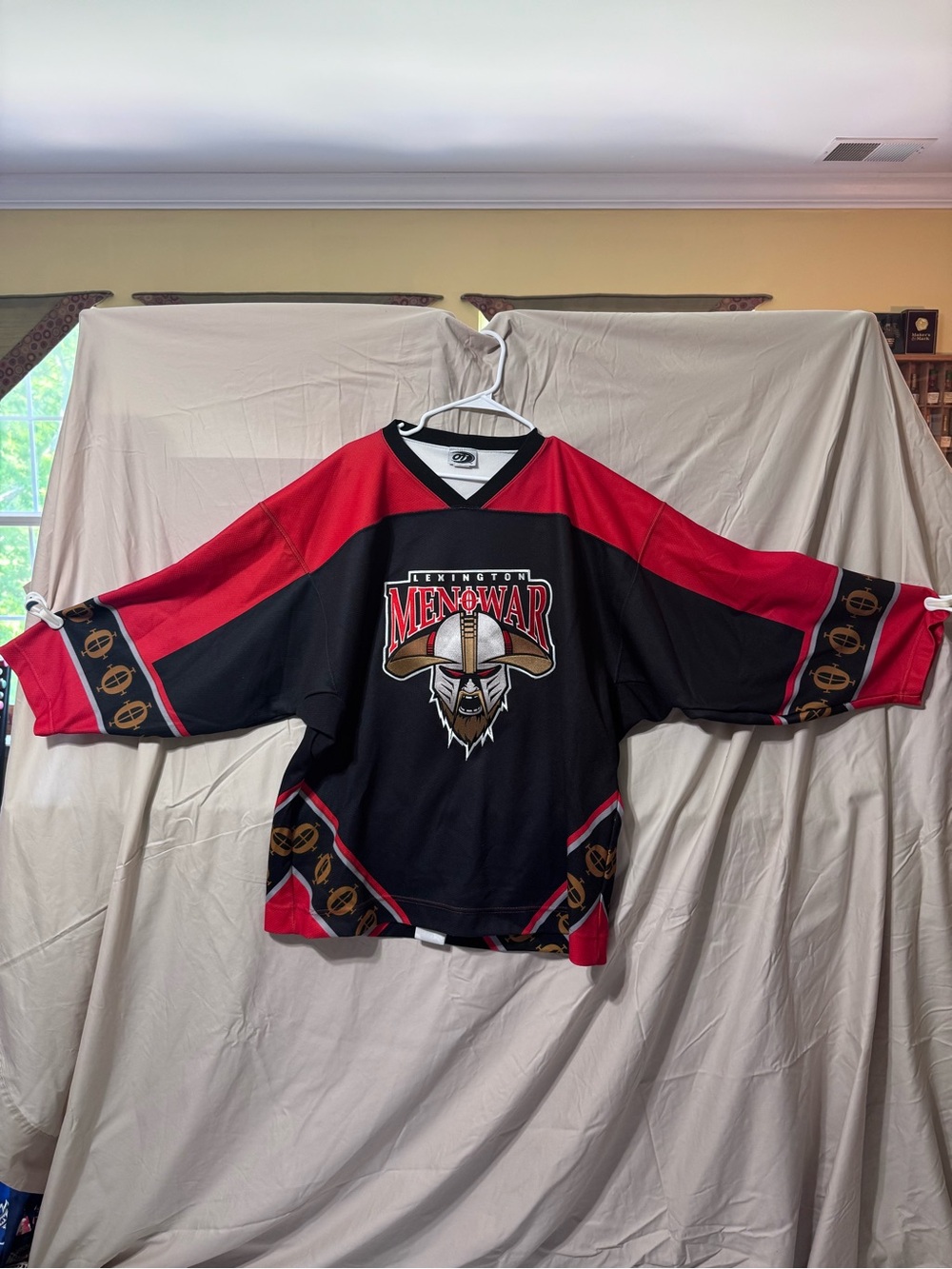 Men's Black & Red Lexington Men of War Hockey Jersey